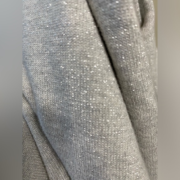 Tommy Hilfiger Metallic Sparkly Pullover Lightweight Sweater Silver Gray Size XL - Picture 8 of 14